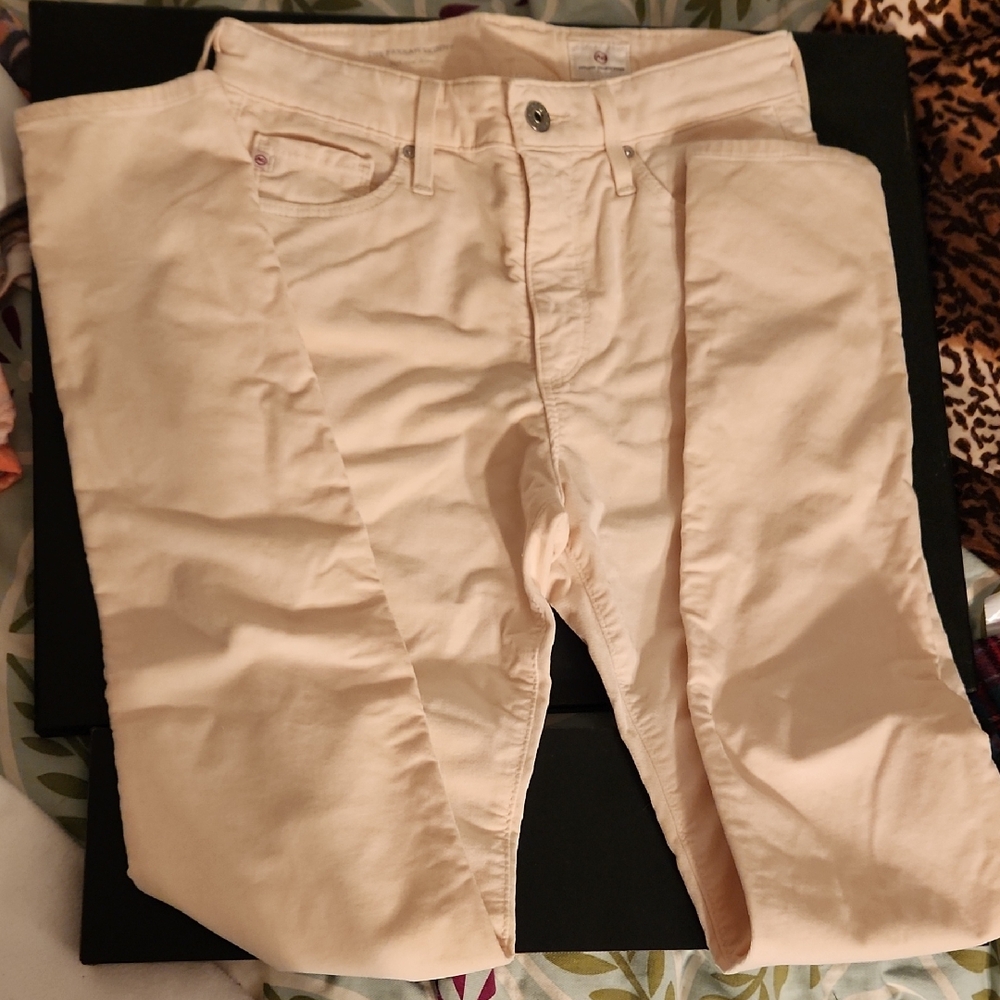 Ag Adriano Goldschmied Cream Velvet Jeans